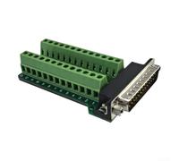 Nexbrill DB25 Male to Terminal Block Adapter, 25-Pin Screw Terminal Connector with Insulated Base and Clear Labeling, 5.0mm Pitch for Signal Wiring