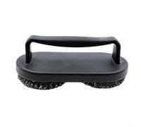Nexbrill Double Round Head Steel Wool Brush, Ergonomic Wide Handle BBQ Grill Cleaner Camping Stoves and Kitchen Pans, Non-Slip Scrubber Removes Grease, 20x8.4x9.6cm