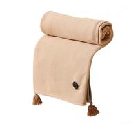 Nexbrill Heated Blanket Shawl USB Electric Wrap 3 Heat Settings Fast Heating Soft Knitted Fabric Lightweight Portable Travel Home Office Outdoor Use 150x80cm Hands Zipper Design(Apricot)