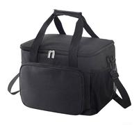 Nexbrill Insulated Cooler Bag Large Capacity Food Delivery Lunch Box 600D Oxford Water Keep Cold 10-12h Warm 8-10h Portable Handles for Picnic for Camping Outdoor 35x28x28cm(25L-Black)