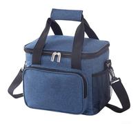 Nexbrill Insulated Cooler Bag Large Capacity Food Delivery Lunch Box 600D Oxford Water Keep Cold 10-12h Warm 8-10h Portable Handles for Picnic for Camping Outdoor 35x28x28cm(10L-Navy Blue)