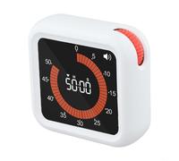 Nexbrill Rotating Timer, Silent Visual Analog Countdown Device, for Kitchen and Indoor Reading Rooms, Easy to Use Quality Build Time Tracking Solution(new white)