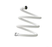 Nexbrill Shower Hose Replacement, Silicone with 360° Brass Connectors, 1.5m Anti-Tangle Flexible Pipe for RV Bidet Pet Bathing and Home Use(White)