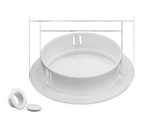 Nexbrill Split Wall Hole Cover Decorative Insert for AC Pipe Openings PP for snap-on Plate for Cable or Pipe Fittings White Multiple Sizes 34mm-170mm for Home Office(AB)