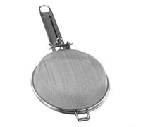 Nexbrill Stainless Steel Coffee Bean Roaster Mesh Pan with Wooden Handle for Open Flame Gas Stove, Portable Manual Roasting Tool for Home for Camping Travel(fold 120g)