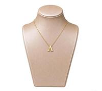Nexbrill Stainless Steel Letter Necklace Mother-of-Pearl Inlay | Real shell inlay, unique iridescent for shimmer, elegant block letter, tarnish-resistant steel, daily jewelry