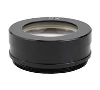 Nexbrill Stereo Microscope Auxiliary Objective Lens 0.5X 42mm Thread FMC Coated Aluminum Alloy Industrial Lab Camera C-Mount Adapter Black(2X)