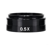 Nexbrill Stereo Microscope Auxiliary Objective Lens 0.5X 42mm Thread FMC Coated Aluminum Alloy Industrial Lab Camera C-Mount Adapter Black(0.3X)