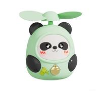Nexbrill USB Rechargeable Handheld Fan with Cute Panda Design, 2 Settings, Soft Blades and Compact 6.3x6.3x9cm Size, Portable for Travel, Office, Outdoor or Home Use(Green)