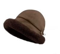 Nexbrill Winter Plush Bucket Hat Warm Fleece Lined | Thick fleece lining, plush faux texture, for shields chilly winds, cold season essential, cozy warmth