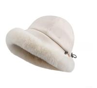 Nexbrill Winter Plush Bucket Hat Warm Fleece Lined | Thick fleece lining, plush faux texture, for shields chilly winds, cold season essential, cozy warmth
