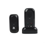 Nexbrill Wireless Intercom Doorbell Two-Way Voice Communication 300m Range Waterproof Outdoor Unit ABS Long Battery Life Connectivity for Elderly Pregnant Women Children(black)