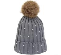 Nexbrill Women's Vertical Striped for Beanie Cotton Warm Knit Hat Women's | 96% cotton material, vertical striped design, warm insulation, soft texture, one-size-fits-all