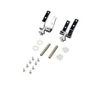 Nexbrill Zinc Alloy Toilet Seat Hinge Connector Chrome-Plated Replacement Kit Secure Fixing Silver Fast Install Fit for Home Bathroom