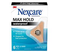 Nexcare Max Hold Waterproof Bandages, Hand/Heel, 6 Count