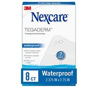 Nexcare Tegaderm Waterproof Transparent Dressing, Flexible and Breathable, Post-Surgical Incisions, 2-3/8-Inches X 2-3/4-Inches, 8 Count