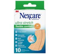 Nexcare Ultra Strech Flexible Comfort Foam Plasters, 6 cm x 10 cm, 10 per Pack - Breathable and Waterproof for Minor Wounds, Scratches, Plasters for First Aid Kits