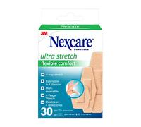 Nexcare Ultra Strech Flexible Comfort Foam Plasters, Assorted Sizes, 30 Plasters per Pack, Breathable and Waterproof Plasters for Minor Wounds, Scratches, Plasters for First Aid Kits