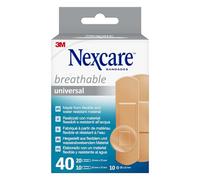 Nexcare Universal Breathable Plasters, Assorted, 40/Pack