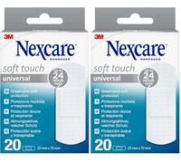Nexcare Universal Soft Touch Plasters, 25 mm x 72 mm, 20/Pack (Pack of 2)