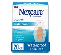 Nexcare Waterproof Clear Bandages, Dirtproof, Germproof, Ultra-thin and Comfortable, Highly Rated on Amazon, One Size, 20 Count