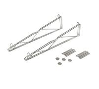 Nexel AB14EP Wall Mount Shelf Brackets, Fixed, Double Shelf, 14" Size, Epoxy Finish,