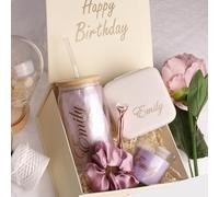 NexFave Personalized Gift Box with Text, Bridesmaid Gifts Boxes, Maid of Honour, Custom Name, Wedding Favours, Brithday, Bridal Shower Gift, Personalised Gifts, Parents, Teachers Gifts (Lilac)