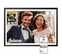NexFoto 13.5 Inch Touchscreen Digital Picture Frame, 3K Resolution Digital Photo Frame 64GB WiFi, Unboxing Gift Mode, Add Photos from Google Photos, Share Videos, for Friends, Mom, Black