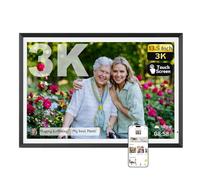 NexFoto 13.5 Inch Touchscreen Digital Picture Frame, 3K Resolution WiFi Digital Photo Frame 64GB, Sync with Google Photos, Unboxing Gift Mode, Easy to Share Photos/Videos, Gifts for Mom, Black
