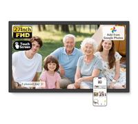 NexFoto 27 Inch Touchscreen Digital Picture Frame, FHD WiFi Photo Frame Electronic, 64GB Digital Frame, Add Photos from Google Photos, Upload Videos, Gifts for Housewarming, Black