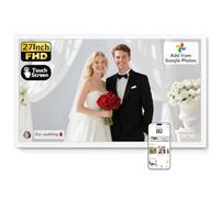 NexFoto 27 Inch Touchscreen Digital Picture Frame, FHD WiFi Photo Frame Electronic, 64GB Digital Frame, Add Photos from Google Photos, Upload Videos, Gifts for Housewarming, Newlywed, White