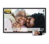 NexFoto 32 Inch Extra Large Digital Picture Frame 64GB Bluetooth Speakers, WiFi Digital Photo Frame FHD Light Sensor, Remote Control, Swivel Mount, Art Decor Frame for Gallery, Share Photos via App