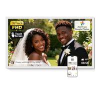 NexFoto 32 Inch Touchscreen Large Digital Picture Frame, 64GB WiFi Electronic Photo Frame, Add Photos from Google Photos, Easy to Share Videos, Gifts for Christmas/Mom/Grandparents, White