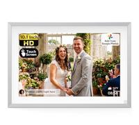 NexFoto - 32GB 10.1 inch digital photo frame, gold WiFi digital photo frame, electronic frame with IPS touch screen, easy to share photos and videos via the