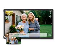 NexFoto 54cm Extra Large Digital Photo Frame with Bluetooth Speakers, 1920 x 1080 IPS FHD Digital Photo Frame with Light Sensor, Easy to Share Photos via Application, Frame