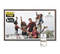 NexFoto Large Digital Picture Frame 32 Inch Touchscreen, 64GB FHD 1920 * 1080 WiFi Digital Photo Frame, Add Photos from Google Photos, Share Videos, for Housewarming/Wedding/Birthday, Dark Wood