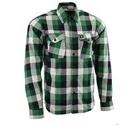 NexGen Men's Mng11636-grn/Wht-md MNG11636 GRN/WHT Long Sleeve Flannel, Green, Medium