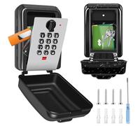 NexGlow Key Safe Wall Mounted Police Approved, Lock Box Outdoor with 12-Digit Combination, Spare Key Hider,Waterproof and Security Extra Large Capacity Key Box for Home Garage Office School