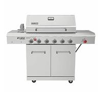 Nexgrill 7 burner gas barbecue for up 50 persons garden outdoor Stainless Steel Gas Barbecue Side Burner Rotisserie Kit+Cover