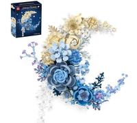 Nexhyp 934PCS Moon Flower Building Set - Artificial Flowers Bouquet Botanical Collection for Wall Decoration or Home Decor, DIY Rose Flower Kit, Birthday, Valentine’s Day for Adults Women
