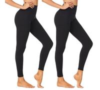 NexiEpoch High Waisted Leggings for Women - Black Tummy Control Compression Soft Yoga Pants for Workout Reg & Plus Size