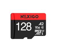NexiGo 128GB Micro SD Card, microSDXC Flash Memory Card, Class 10, V30, A2, Up to 130MB/s, High-Speed Flash TF Card for Dashcam, Switch, Smartphone, Drone Camera
