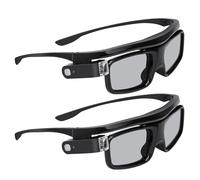 NexiGo DLP Link 3D Glasses, Rechargeable 3D Active Shutter Glasses compatible Aurora, Aurora Pro (Black - 2Pack)