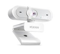 NexiGo N660P Pro 4K Webcam with Distortion-Free Lens, 1080p 60 fps Autofocus USB Streaming Camera, 3DNR, Noise-Canceling Mics & Privacy Cover, Web Cam for Gaming/Live Streaming/PC/Mac/Switch 2, White