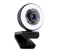 NexiGo N680E Pro 4K Webcam with Ring Light, PDAF Autofocus, 1080p 60FPS, Dual Noise-Canceling Mics, Privacy Shutter, USB Plug-and-Play for Zoom, Teams, Twitch, Google Meet