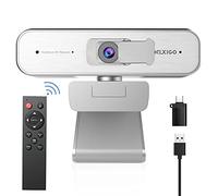 NexiGo N940P 2K Zoomable Webcam with Remote & Software Controls | Sony Starvis Sensor | 1080P@60FPS | 3X Zoom | Dual Stereo Microphone (Silver) for Zoom/Skype/Teams/Webex