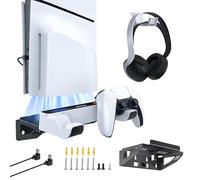 NexiGo PS5 Wall Mount Kit with Charging Station for PS5 Slim & Gen 1 Consoles, Controllers & Headphones, Organizes Multiple Accessories, Fast Charging, Ultimate Security & Durability
