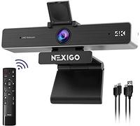 NexiGo Zoom Certified 4K Zoomable Webcam With Remote and Software Control, Sony Starvis Sensor, 5X Digital Zoom, N950P Pro Web Camera With Dual Stereo Mics, for Skype Teams Twitch