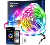 Nexillumi 10m LED Strip Lights, RGB Music Sync Colour Changing Lights,Remote Control and Application Controlled Strip Lights,Suitable for Bedroom,Living Room,Party,Flexible Home Decoration