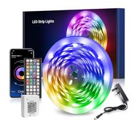 Nexillumi 10M LED Strip Lights, Smart Bluetooth Light Strips with App & Remote, Colour Changing LED Tape Lights, Music Sync Dimmable RGB Lighting for Bedroom, Living Room, Kitchen, Ceiling & Party